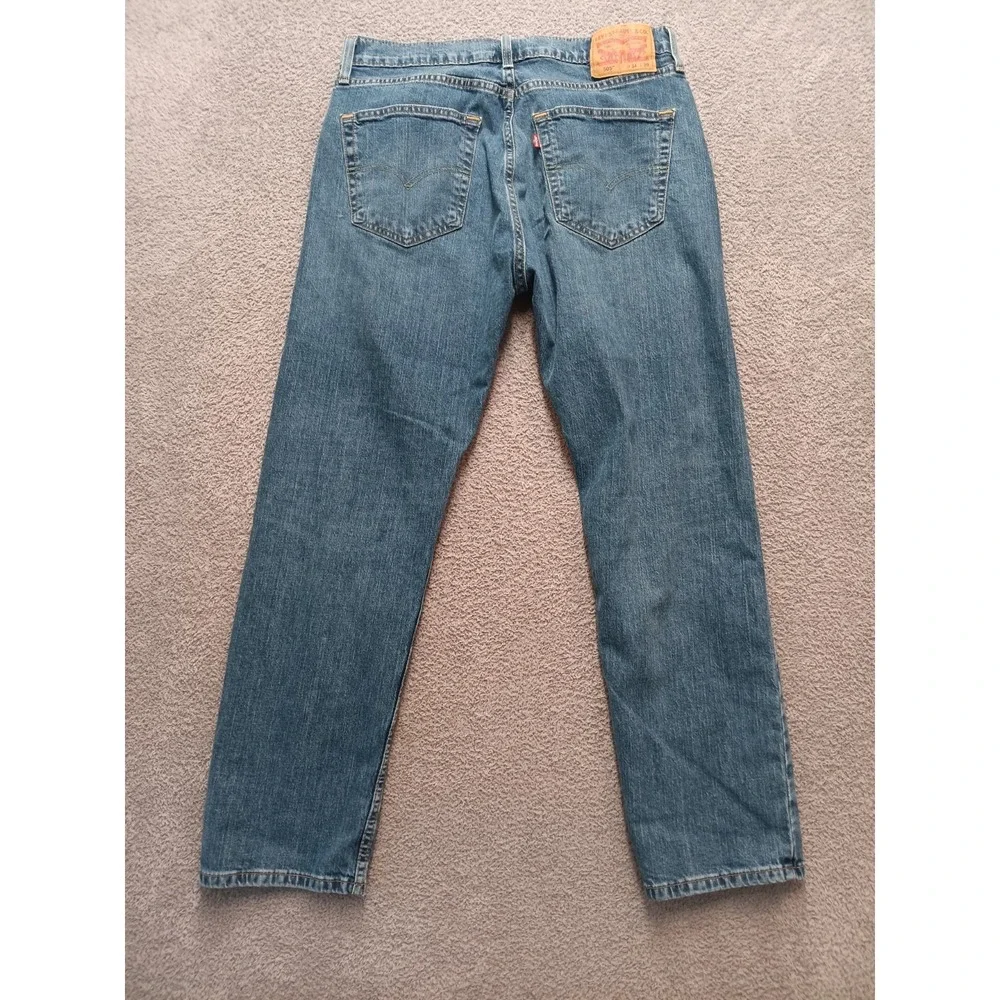 Levi's 505 Regular Fit Men's W34 L29 Blue Medium Wash Straight Leg Denim Jeans